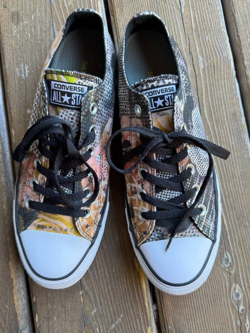 EUC Converse DIGITAL FLORAL OX Canvas All Star Lace Up Sneakers Women's 9/EU 40